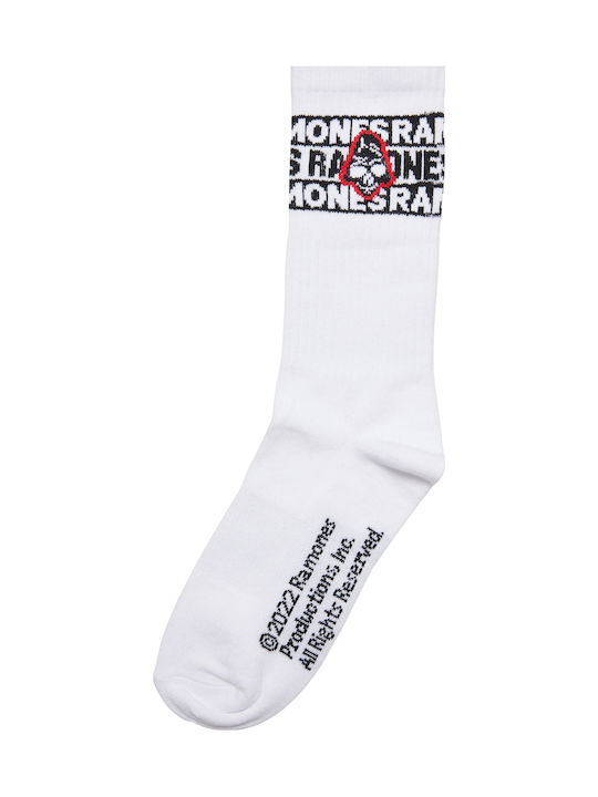 Merchcode Ramones Skull Șosete cu Model Black / White 2Pachet