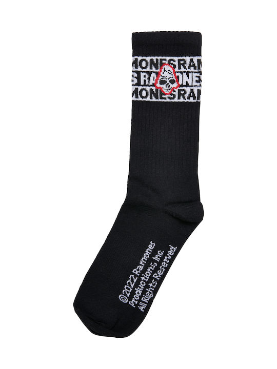 Merchcode Ramones Skull Șosete cu Model Black / White 2Pachet