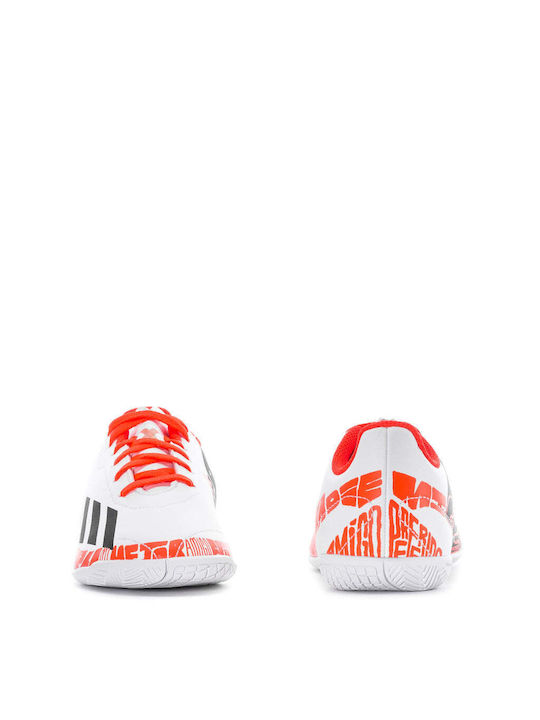 Speedportal Messi 4 Kids Indoor Soccer Shoes White