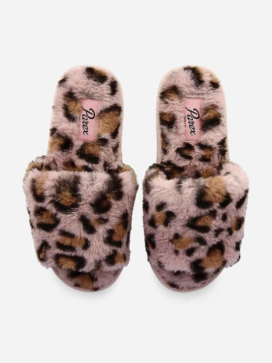 Parex Women's Slipper with Fur In Pink Colour