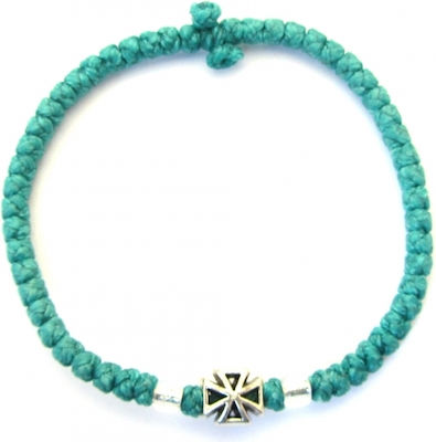 Prayer Beads with Cross Green