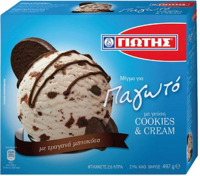 Γιώτης Μείγμα για Παγωτό με Γεύση Cookies & Cream 497gr