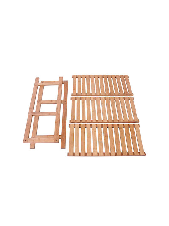 Songmics Επιδαπέδια Ραφιέρα Μπάνιου Bamboo με 3 Ράφια 60x26x66cm