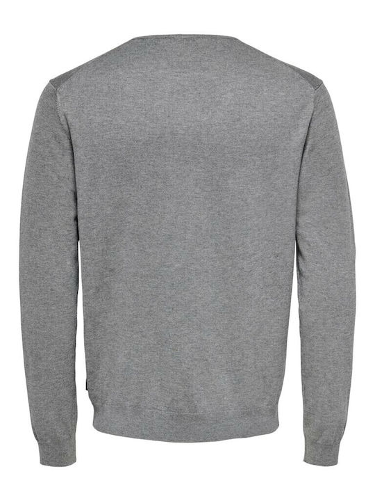Long Sleeve Sweater Medium Grey Melange