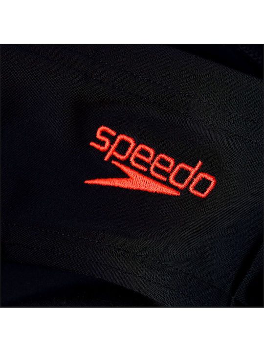 Speedo Logo Brief Kinder Badeanzug Badeslips Schwarz