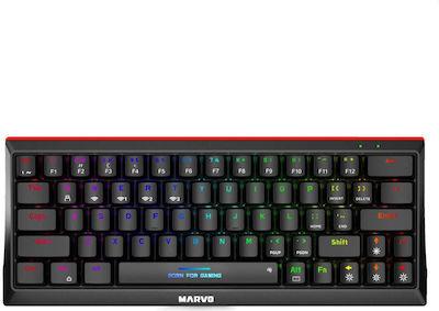 Marvo KG962W Wireless Gaming Mechanical Keyboard 60% with Custom Blue switches and RGB lighting (English US)