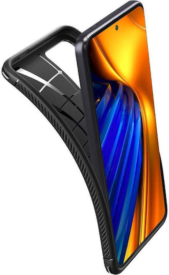 Spigen Rugged Armor Back Cover Σιλικόνης 2mm Matte Black (Poco F4 5G)