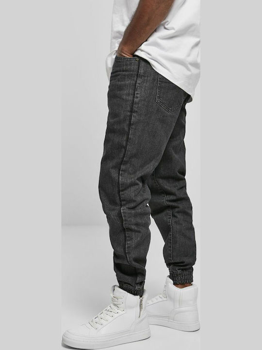 Ανδρικό Παντελόνι Τζιν με Loose Εφαρμογή Acid Washed Black