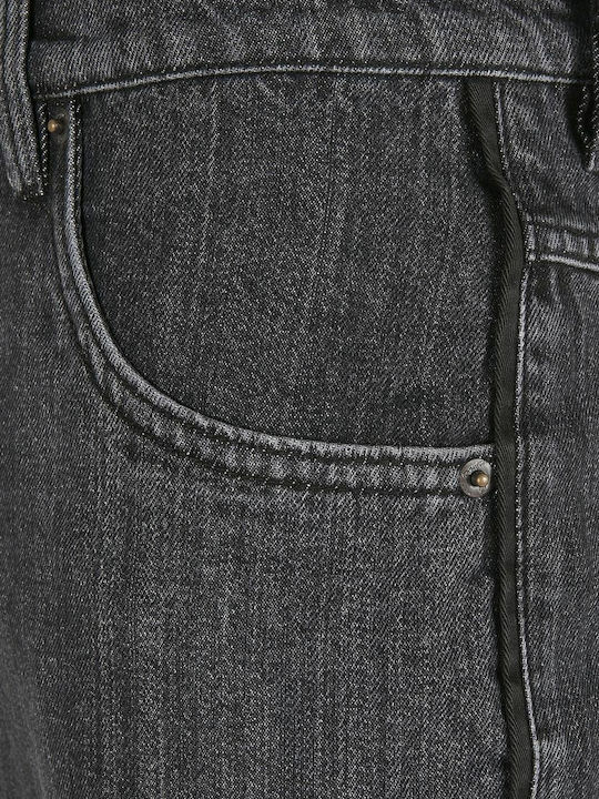 Ανδρικό Παντελόνι Τζιν με Loose Εφαρμογή Acid Washed Black
