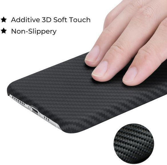 Pitaka Aramid MagEZ Back Cover Aramid Fiber 0.65mm Black / Red Twill (iPhone 12)