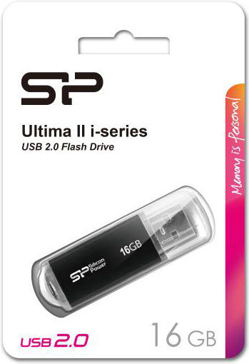 Silicon Power Ultima II-I 16GB USB 2.0 Stick Schwarz