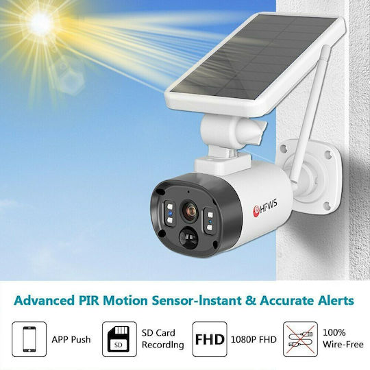 HFWS IP Surveillance Camera Wi-Fi Full HD 1080p Waterproof Battery Powered with Two-Way Communication