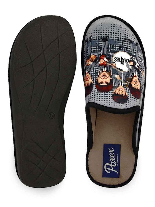 Memory Foam Men's Slippers Grey Anatomical