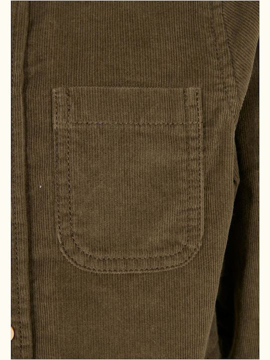 Kids One Color Shirt Long Sleeve Khaki