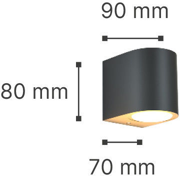 Inlight Spot de exterior montat pe perete GU10 IP54 9x8x8εκ.