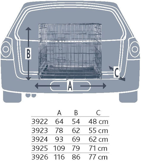 Trixie Wire Dog Wire Crate with 2 Doors 93x69x62cm 93x69x62cm