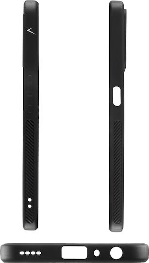 Volte-Tel Carbon Umschlag Rückseite Silikon Schwarz (Realme 9 / 9 Pro+)
