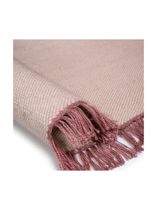 Viokarpet Od Handgefertigt Teppich Rechteckig Sommer Synthetisch,Polyester/Cotton/Leather mit Fransen Tonal Purple