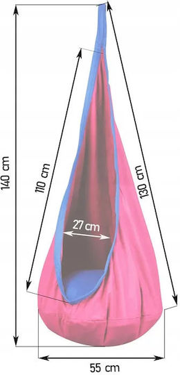 NEO Sport Hanging Fabric Nest Swing For 3+ Years Pink