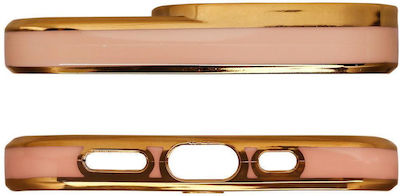 Hurtel Fashion Gold Frame Silicone Back Cover Gold (iPhone 12 Pro Max)