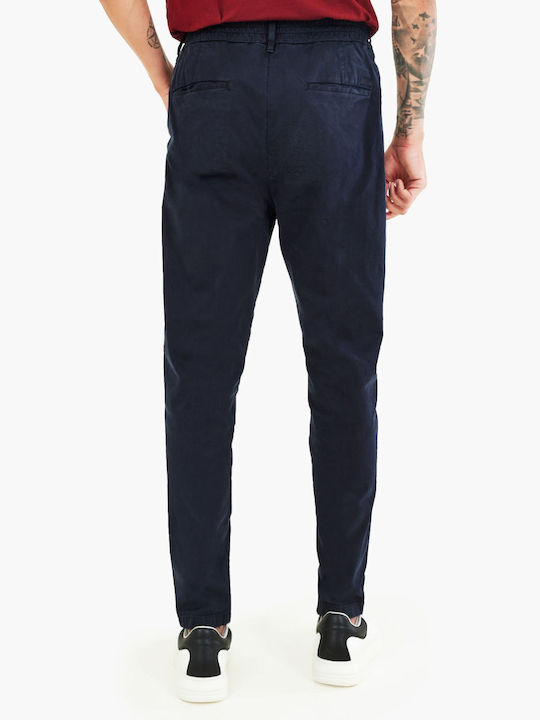 Guess Men's Trousers Elastic Navy Blue