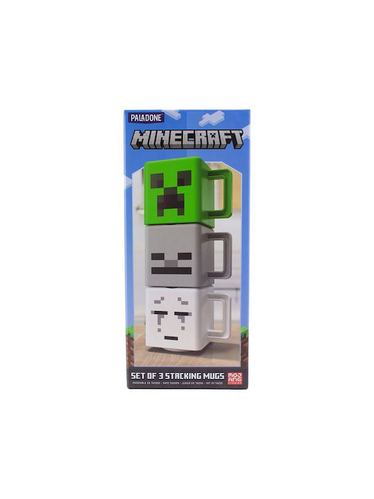 Paladone Minecraft Κούπα Πλαστική Πολύχρωμη 250ml 3τμχ