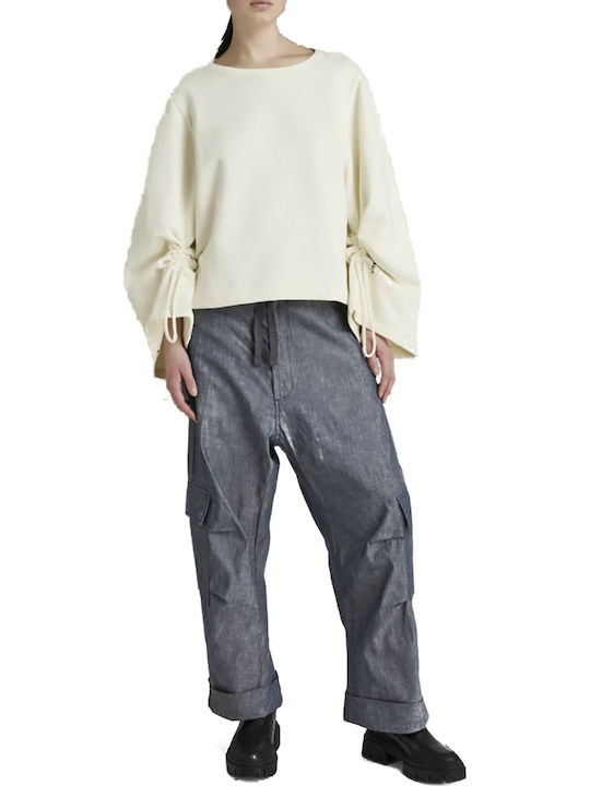 Baumwoll Langärmelig Weiß Damen Bluse