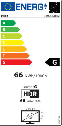 Metz Smart Fernseher 43" 4K UHD LED 43MUC6100Z HDR (2021)