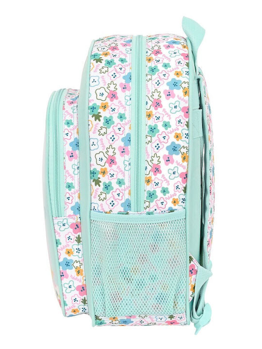 Peppa Pig Kindergarten-Rucksack mit Flaschenhalter Türkis 26 x 11 x 34 cm