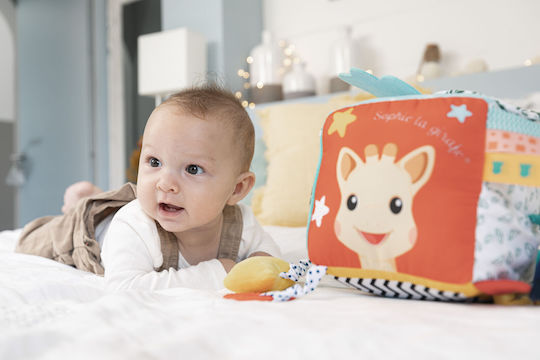 Sophie La Girafe Κύβος Δραστηριοτήτων Σόφι Αισθητηριακός Κύβος Δραστηριοτήτων από Ύφασμα με Ήχους για 3+ Μηνών