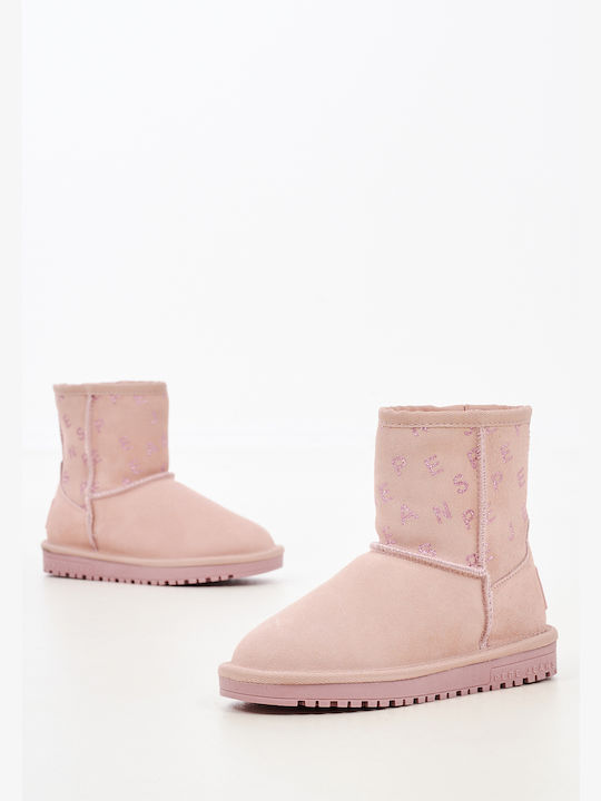 Pepe Jeans Kids Leather Boots Pink