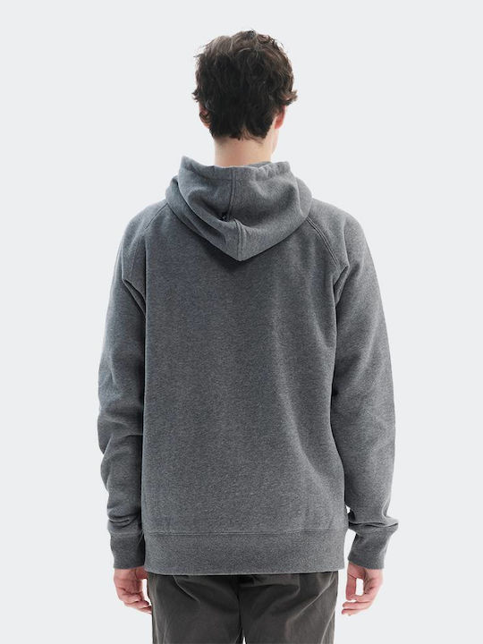 Emerson Herren Sweatshirt Jacke mit Kapuze und Taschen Dark Grey Marl