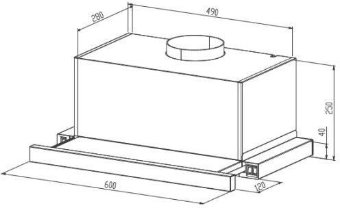 Proff Airmax 9074X Συρόμενος Απορροφητήρας 60cm Inox