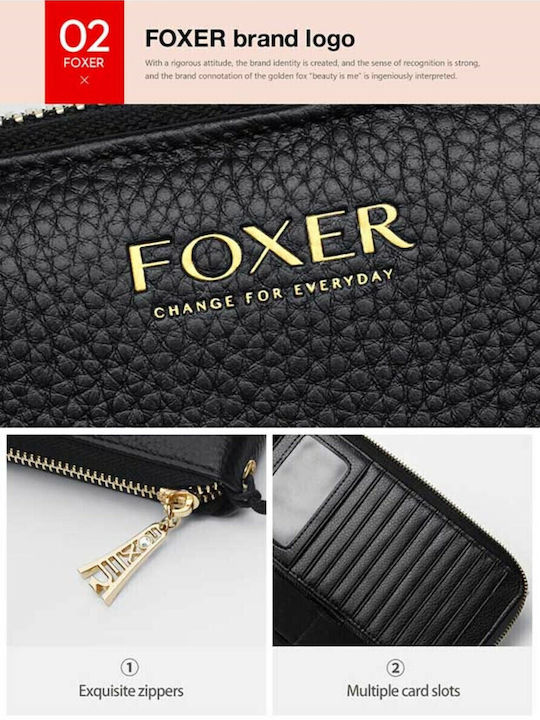 Large Leather Women's Wallet Classic with RFID Black