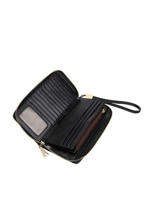 Large Leather Women's Wallet Classic with RFID Black