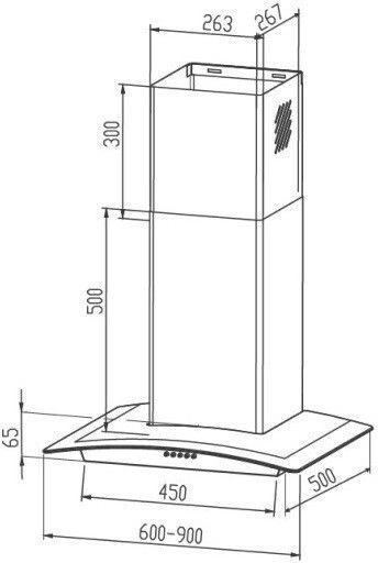 Proff Airmax LD22 Eco Απορροφητήρας Καμινάδα 60cm Inox