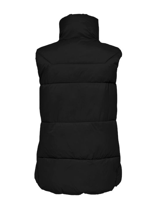 Women's Short Puffer Jacket for Winter Black