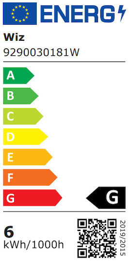 WiZ Smart Λάμπα LED 25W για Ντουί E27 και Σχήμα G200 Ρυθμιζόμενο Λευκό 390lm Dimmable