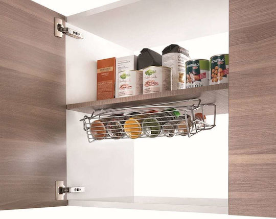 Metaltex Metallic Wall Mounted Spice Rack Organizer Silver