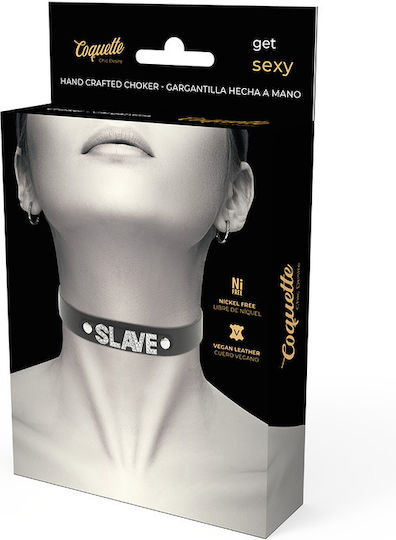 Coquette Hand Crafted Choker Slave Guler Black