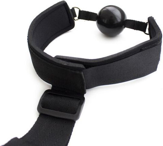 Fetish Addict Gag Ball with Back Restraint & Hand Cuff BDSM Kit σε Μαύρο Χρώμα