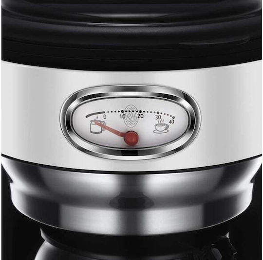 Russell Hobbs Retro Classic Mașină de cafea cu filtru 1000W Alb