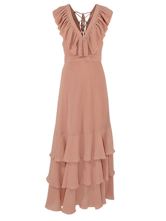 Ted Baker Ashleih Sommer Maxi Kleid für Hochzeit / Taufe Rosa