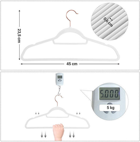Songmics Clothes Hanger White CRF021W02 50pcs