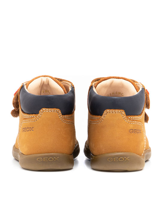 Macchia Anatomical Leather Kids Boots with Velcro Biscuit
