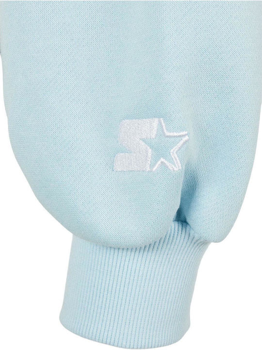 Long Women's Sweatshirt Hooded Ice Water Blue