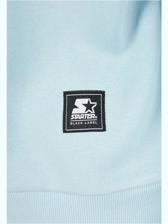 Long Women's Sweatshirt Hooded Ice Water Blue