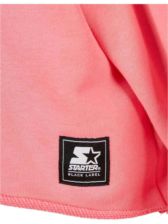 Cropped Women's Sweatshirt Hooded Pink Grapefruit