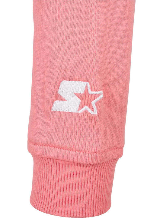 Cropped Women's Sweatshirt Hooded Pink Grapefruit