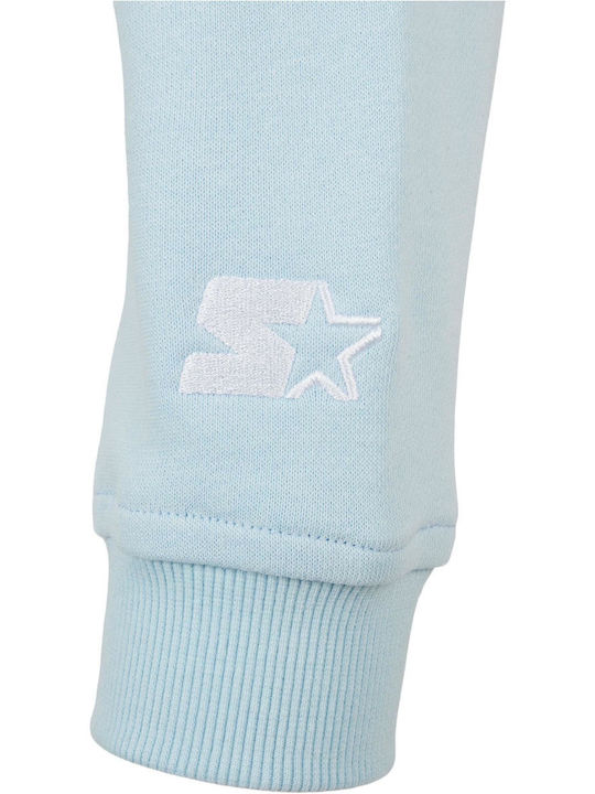 Cropped Γυναικείο Φούτερ με Κουκούλα Ice Water Blue